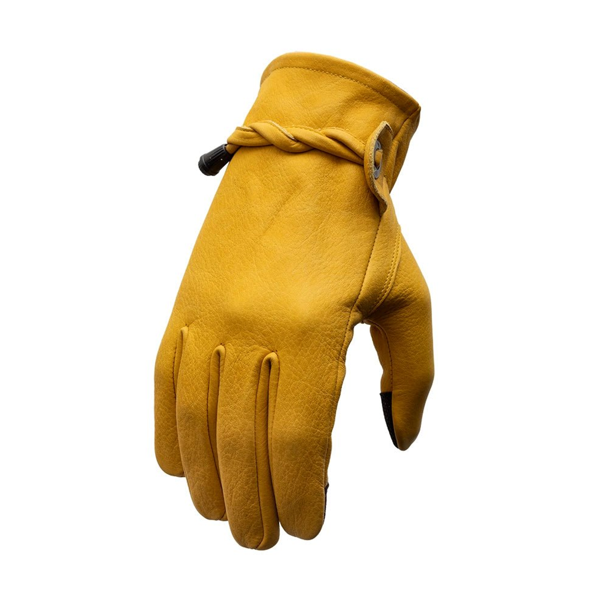 Ranch Men's Motorcycle Leather Gloves - Yellow
