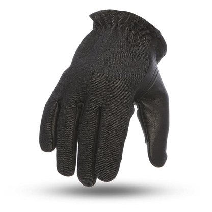 2-Tone Roper Gloves - Black Denim