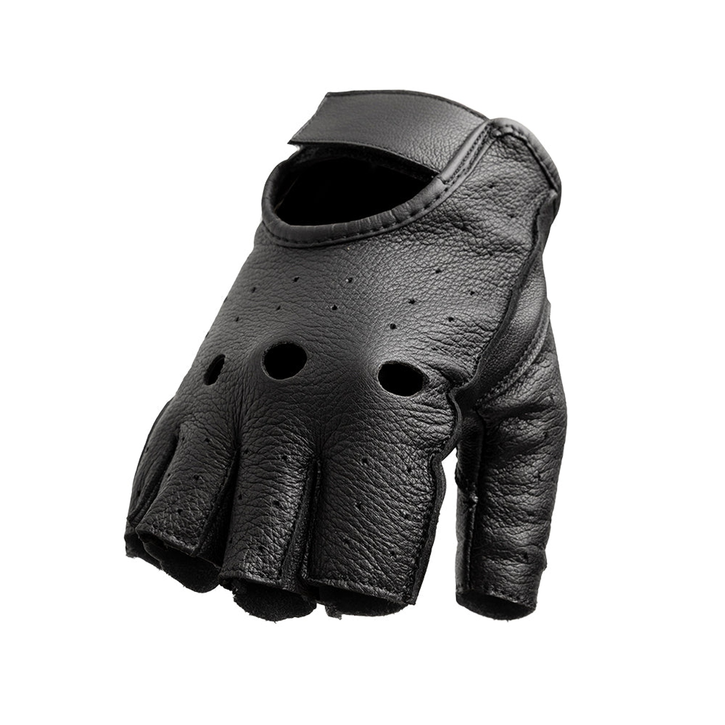 BodyGuard Men's Fingerless Deerskin Motorcycle Gloves