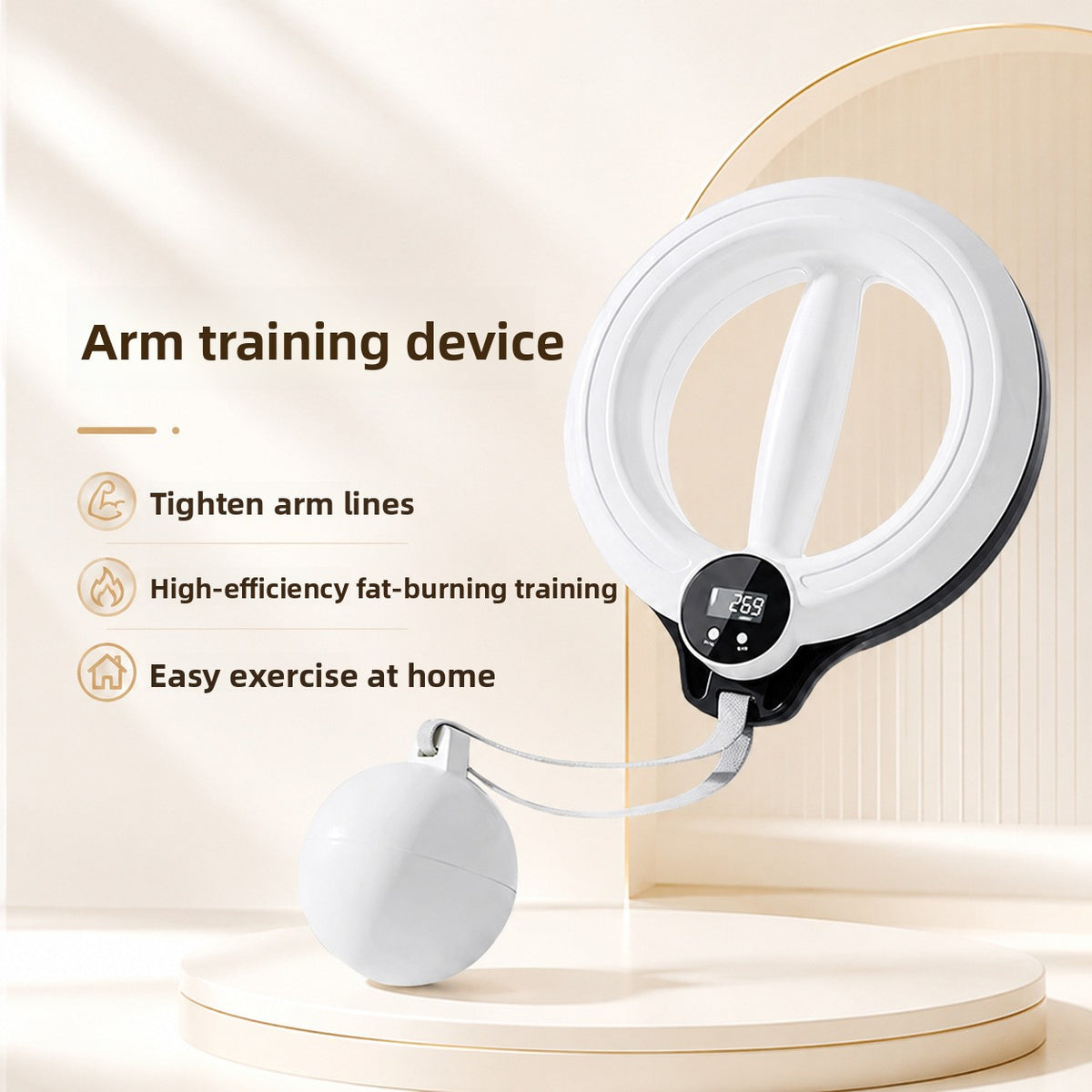 New 360-Degree Smart Counting Hand-Cranked Hula Hoop Home Arm Fitness Device Slimming Arm Strength Trainer Wholesale Cross-Border