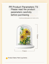 Sunflower design finished with building blocks