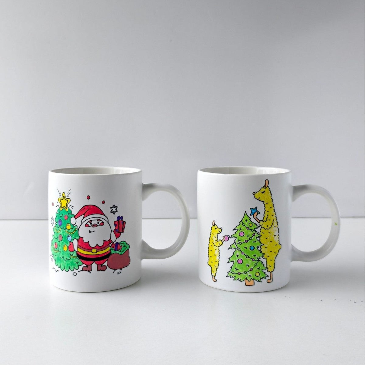 DIY Coloring Ceramic Mug with Cartoon Designs