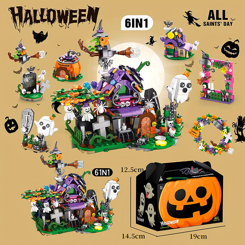 Halloween Themed Building Blocks Set