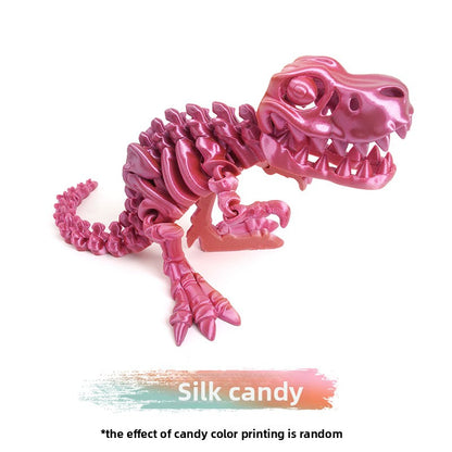 3D Printed Tyrannosaurus Rex Dinosaur Skeleton Craft Toy