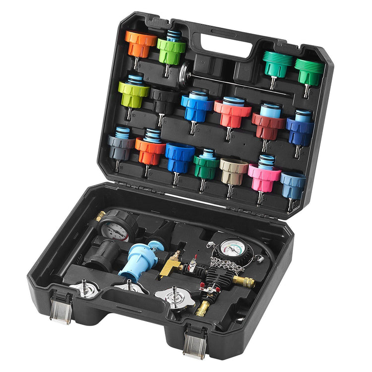 28-Piece Radiator Pressure Tester Kit front view