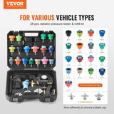 28-Piece Radiator Pressure Tester Kit side angle