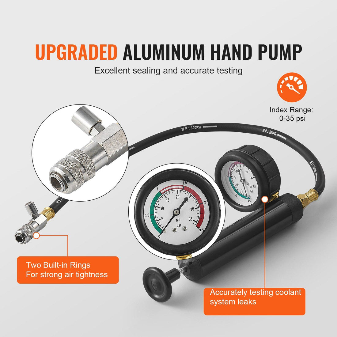28-Piece Radiator Pressure Tester Kit detail close-up