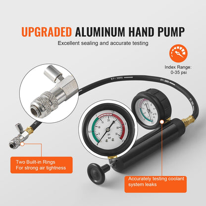 28-Piece Radiator Pressure Tester Kit detail close-up