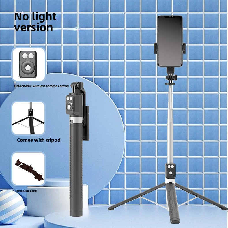 Telescopic Bluetooth Selfie Stick with Tripod and Fill Light