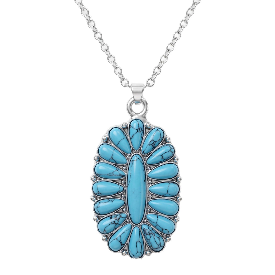 Turquoise oval necklace