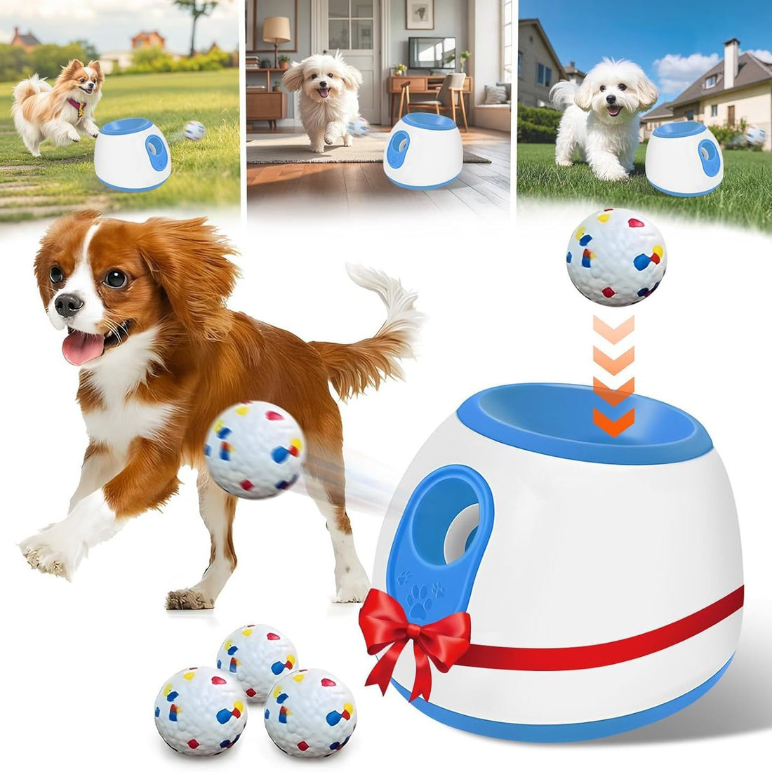 Adjustable Automatic Dog Ball Launcher Toy