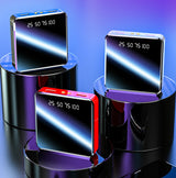 Close-up of the LED display showing remaining battery percentage