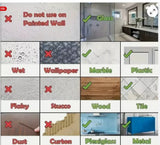 Adhesive wall hook adhesive backing close-up