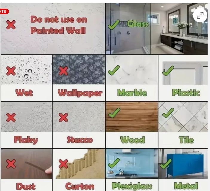 Adhesive wall hook adhesive backing close-up