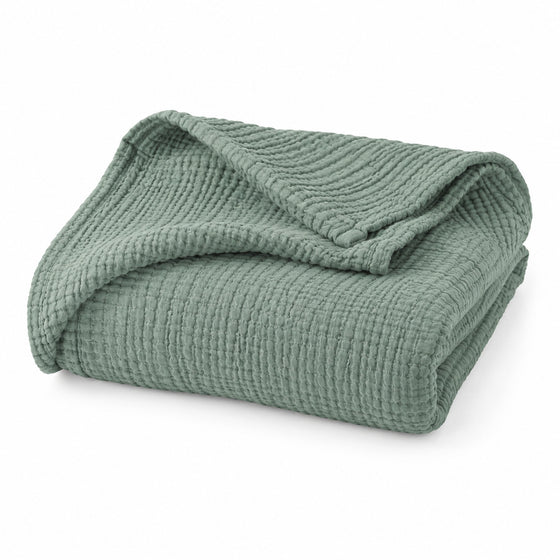 6-Layer Pure Cotton Gauze Towel Blanket, All-Cotton Bubble Gauze Towel Blanket, Single/Double Air-Conditioning Summer...