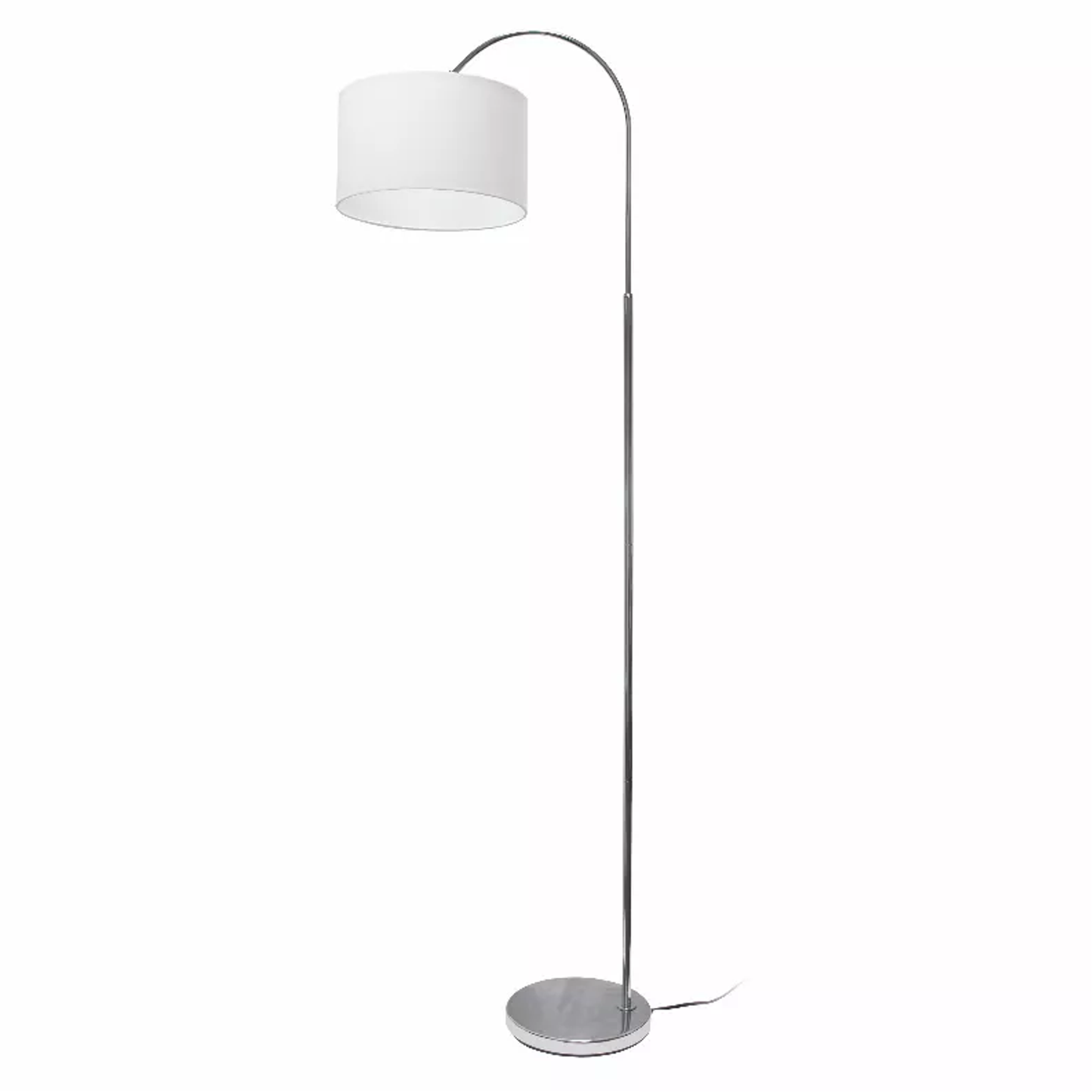 Simple Designs Arched Brushed Nickel Floor Lamp
