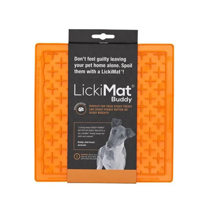 LickiMat Buddy Classic lick mat, dog using the mat
