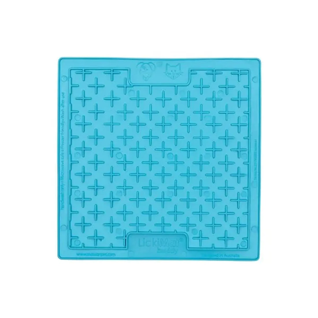 LickiMat Buddy Classic lick mat, spread with treat