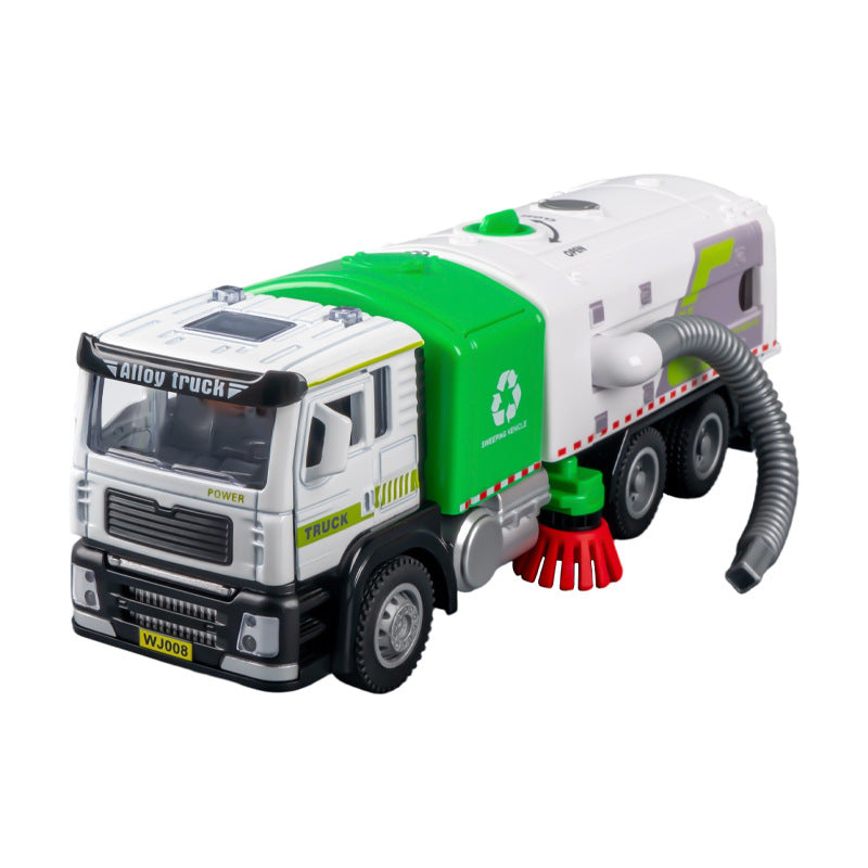 Simulated Alloy Sanitation Garbage Truck Toy
