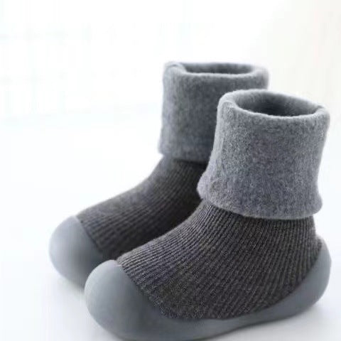 Baby Toddler Shoes Autumn Winter Velvet Soft Sole Non-slip Cotton Socks