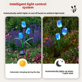 LED Solar Powered Tulip Garden Lights Outdoor Decorative Lighting