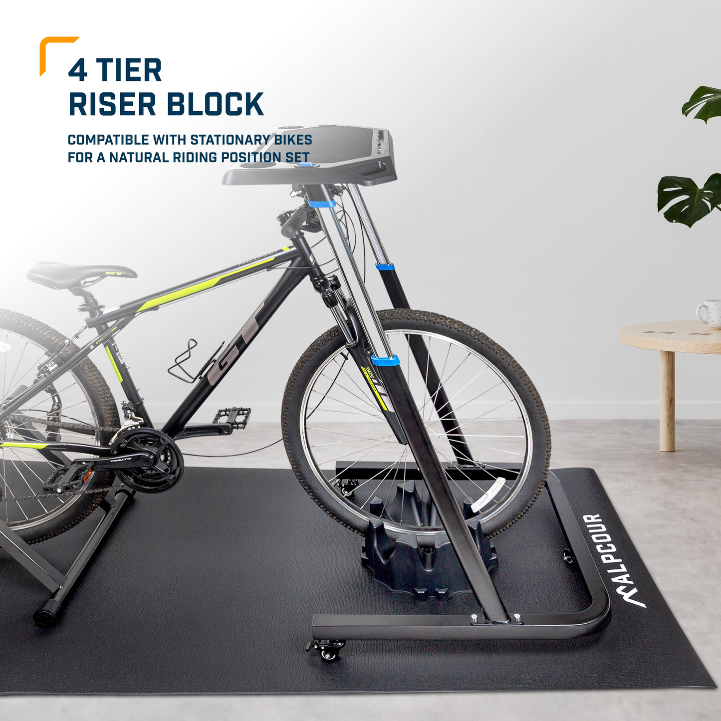 Alpcour Bike Trainer Front Wheel 4-Tier Riser Block