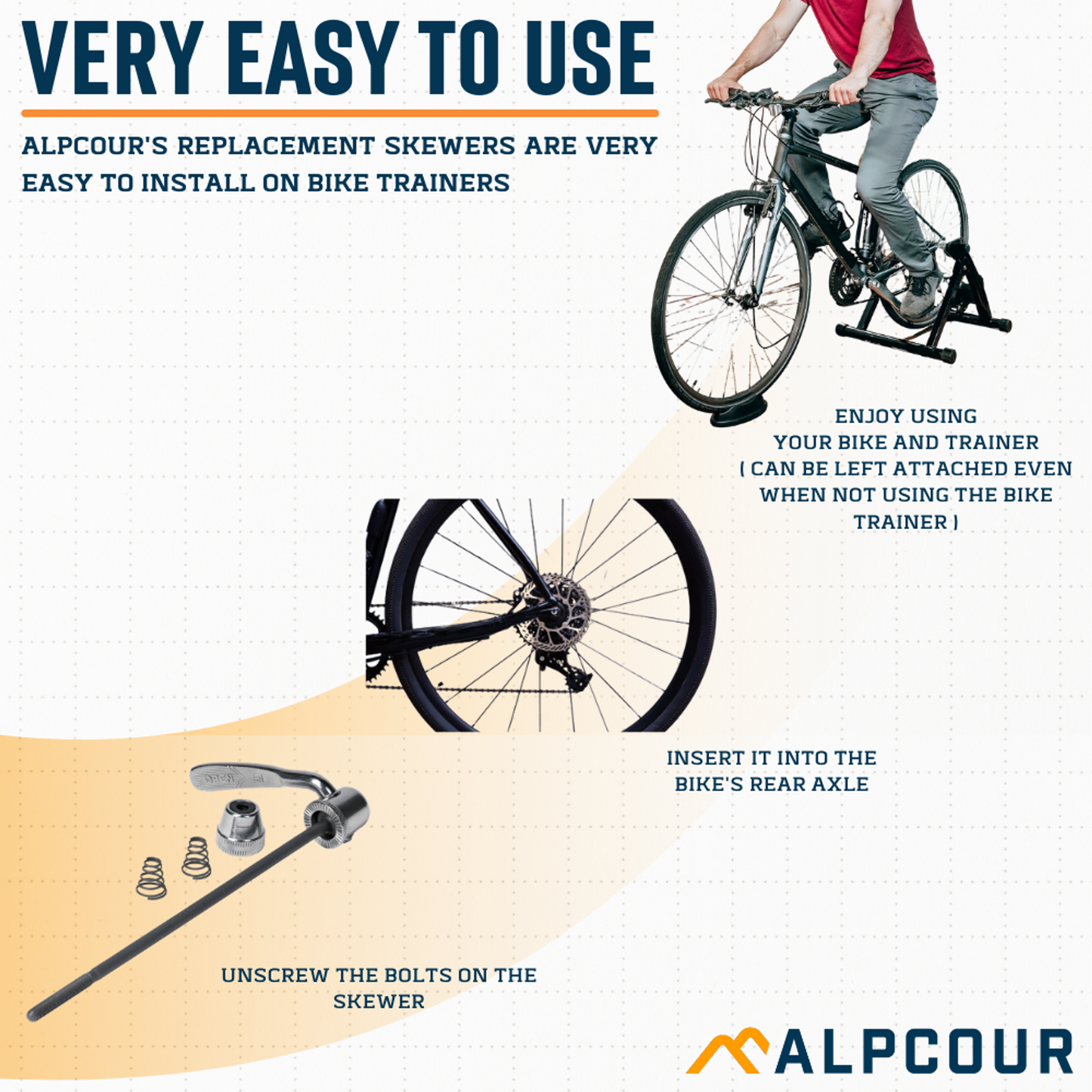 Alpcour Bike Trainer Replacement Skewer