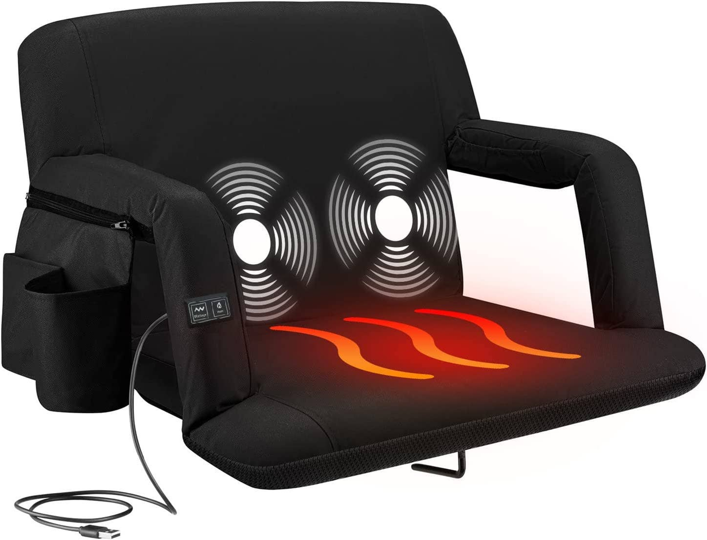 Alpcour Reclining Heated and Massage Stadium Seat