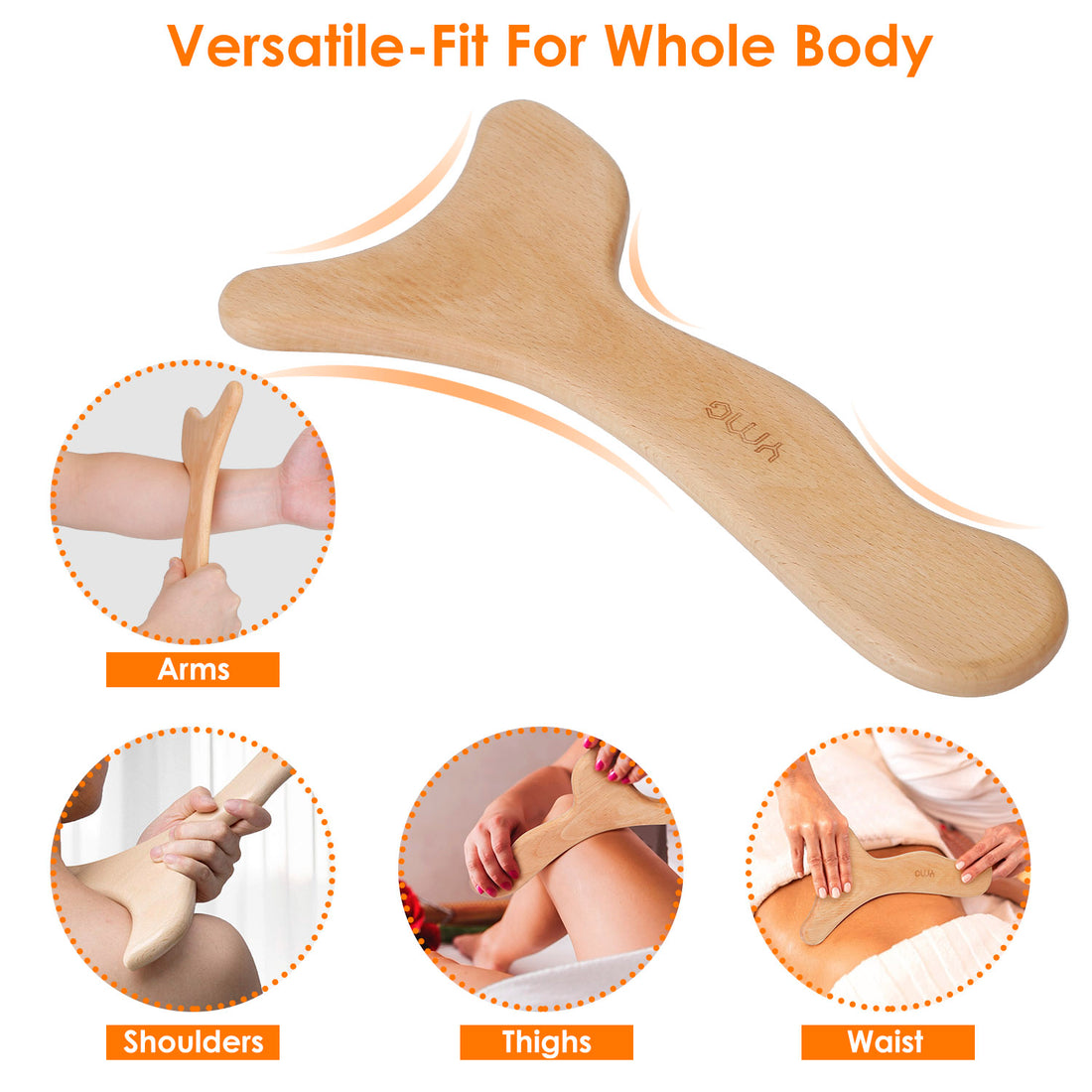 Wood therapy tool top-down view