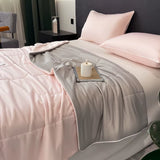 Reversible Cooling Blankets Smooth Air Condition Comforter Lightweight Summer Quilt Washable Double Side Cold Fabric & Cool Skin