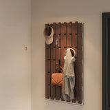 Solid Wood Wall Mounted Coat Rack with Hat Hooks