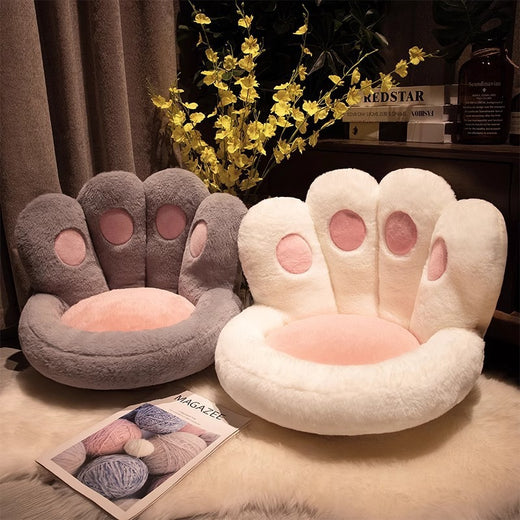 Plush Tatami Seat Cushion with Backrest