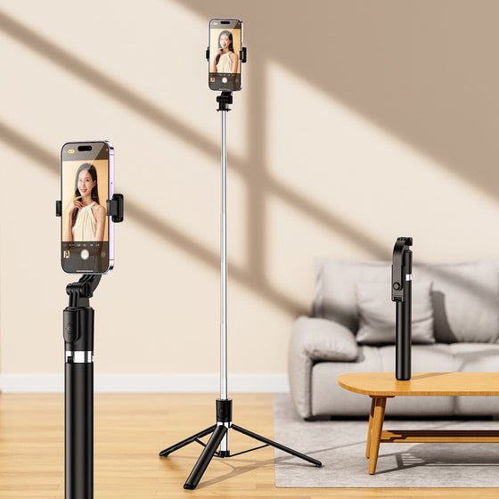 Adjustable Bluetooth Selfie Stick with Tripod and Fill Light Phone Accessories product image 2