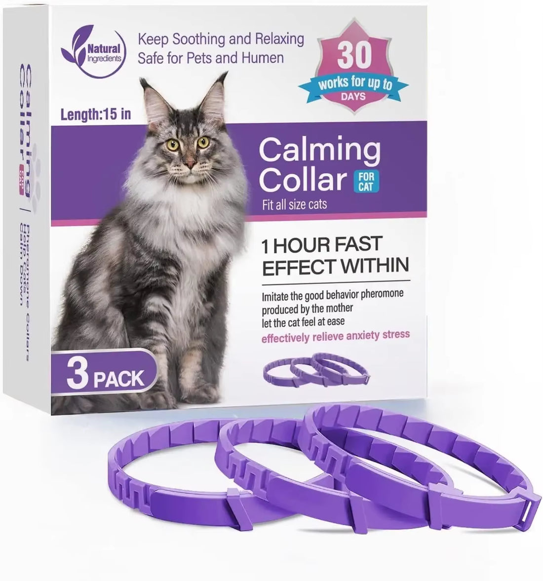 CalmPaws pet anxiety collar on a dog