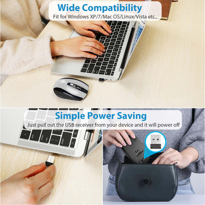 2.4G Wireless Gaming Mouse with Adjustable DPI Buttons