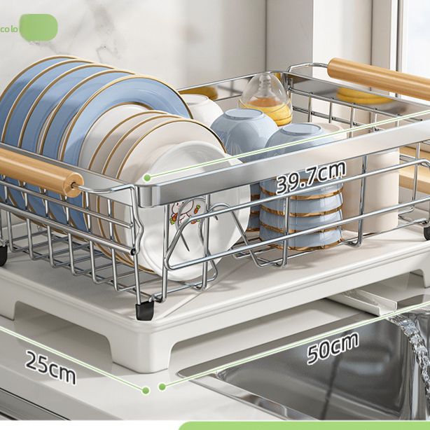 Stainless steel dish and bowl storage rack