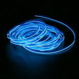 LED strip routed along car door panel