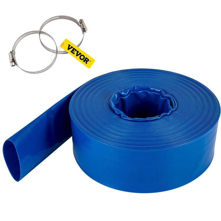2" x 105' Lay Flat Discharge Hose angle detail view