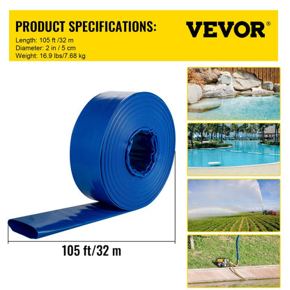 2" x 105' Lay Flat Discharge Hose packaging view