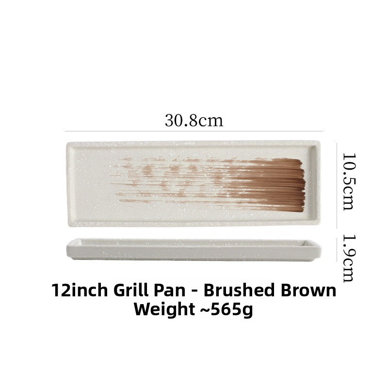 Long strip of autumn mackerel plate