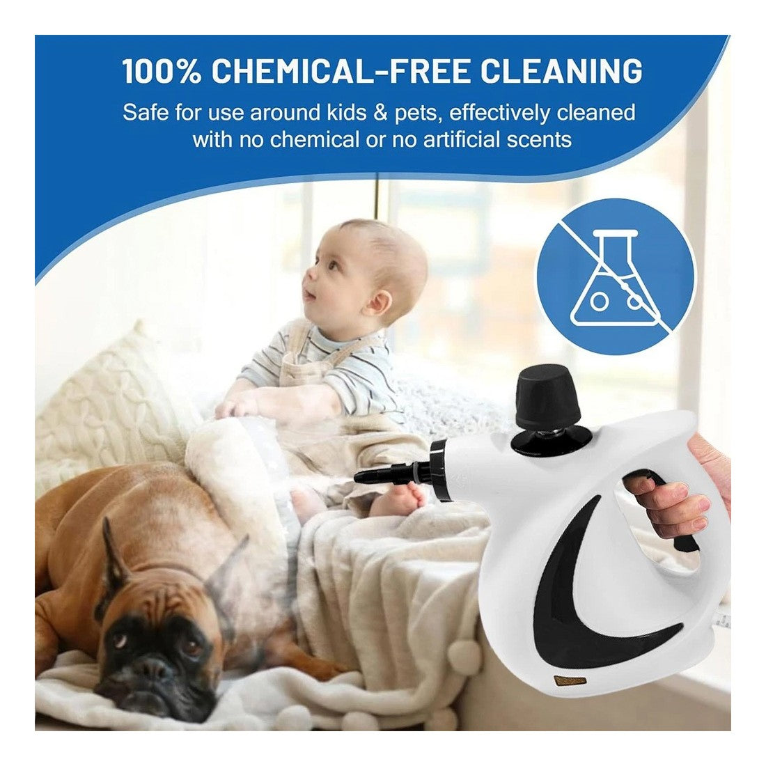 Handheld Steam Cleaner with 12 Accessories Multipurpose Home