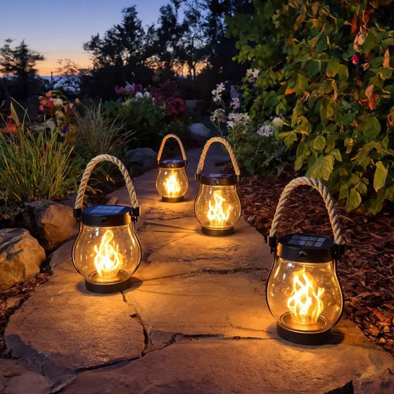 Solar powered flame lantern Decor product image 2
