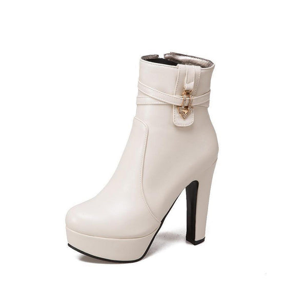 Women's platform block heel ankle boots, photo 4