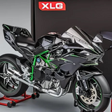 Kawasaki H2R Alloy Motorcycle Model with Dynamic Effects