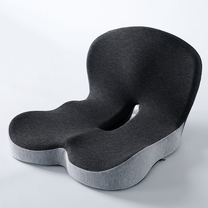 Integrated Lumbar Support Cushion with Memory Foam Backrest Breathable Office Chair Pad