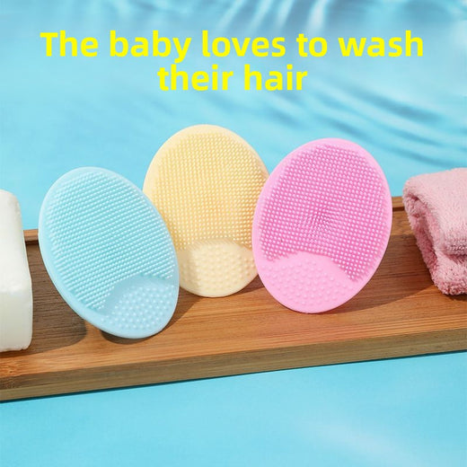 Baby Adult Bath Soft Brush with Suction Cup Silicone Face Cleansing Brush