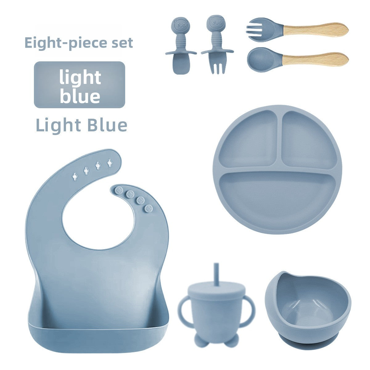 Baby Silicone Feeding Tableware Set