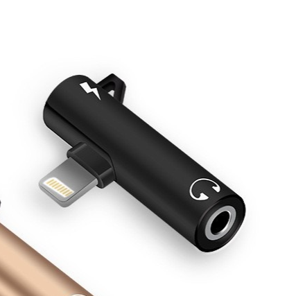 Apple 3.5mm to Lightning Headphone Adapter Charging and Audio Converter for iPhone