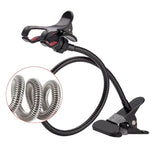Gooseneck phone holder flexible arm bent to viewing angle