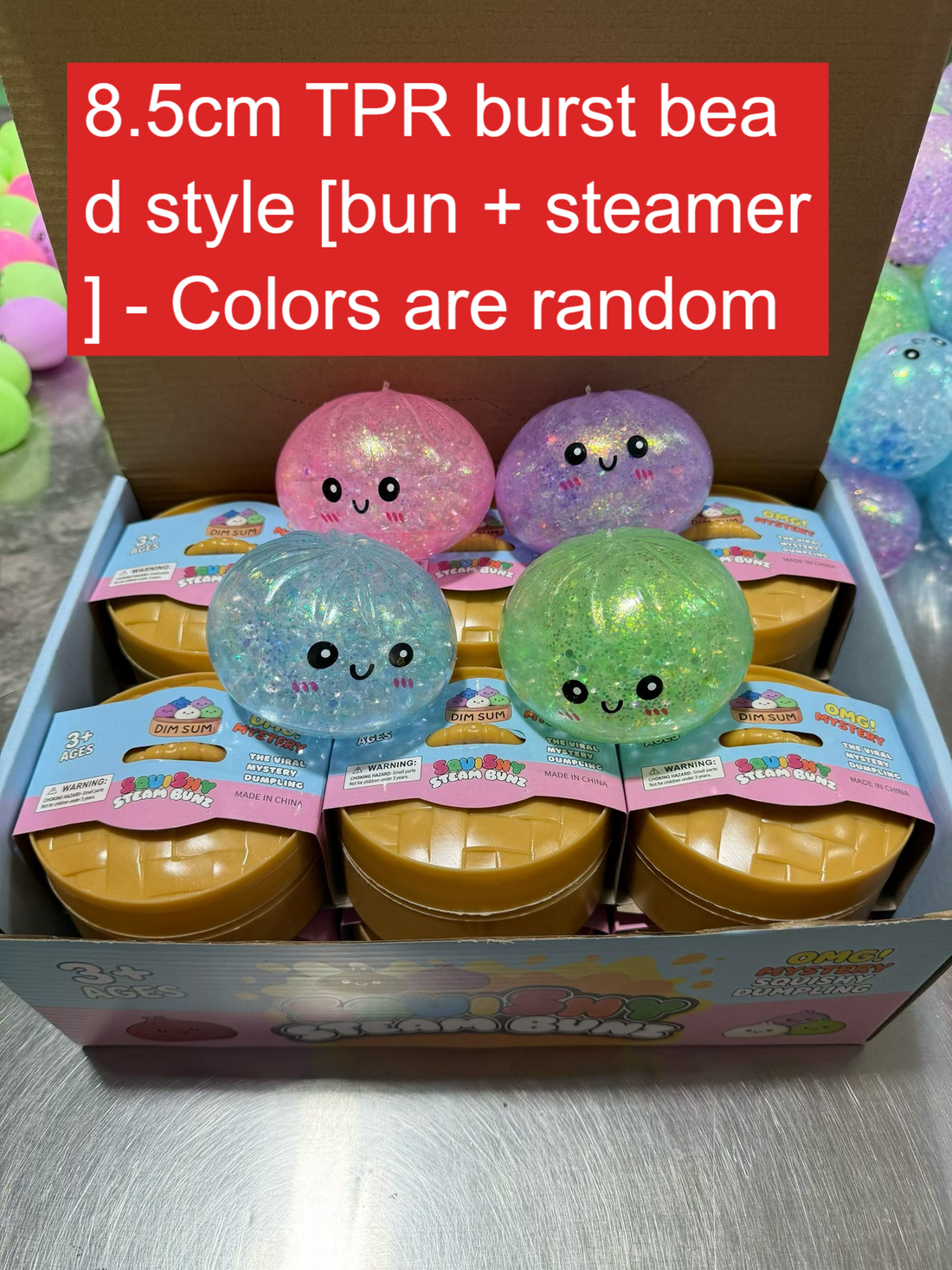 Dumpling Stress Relief Squeeze Toy Realistic TPR Plaything Portable Fun Toy